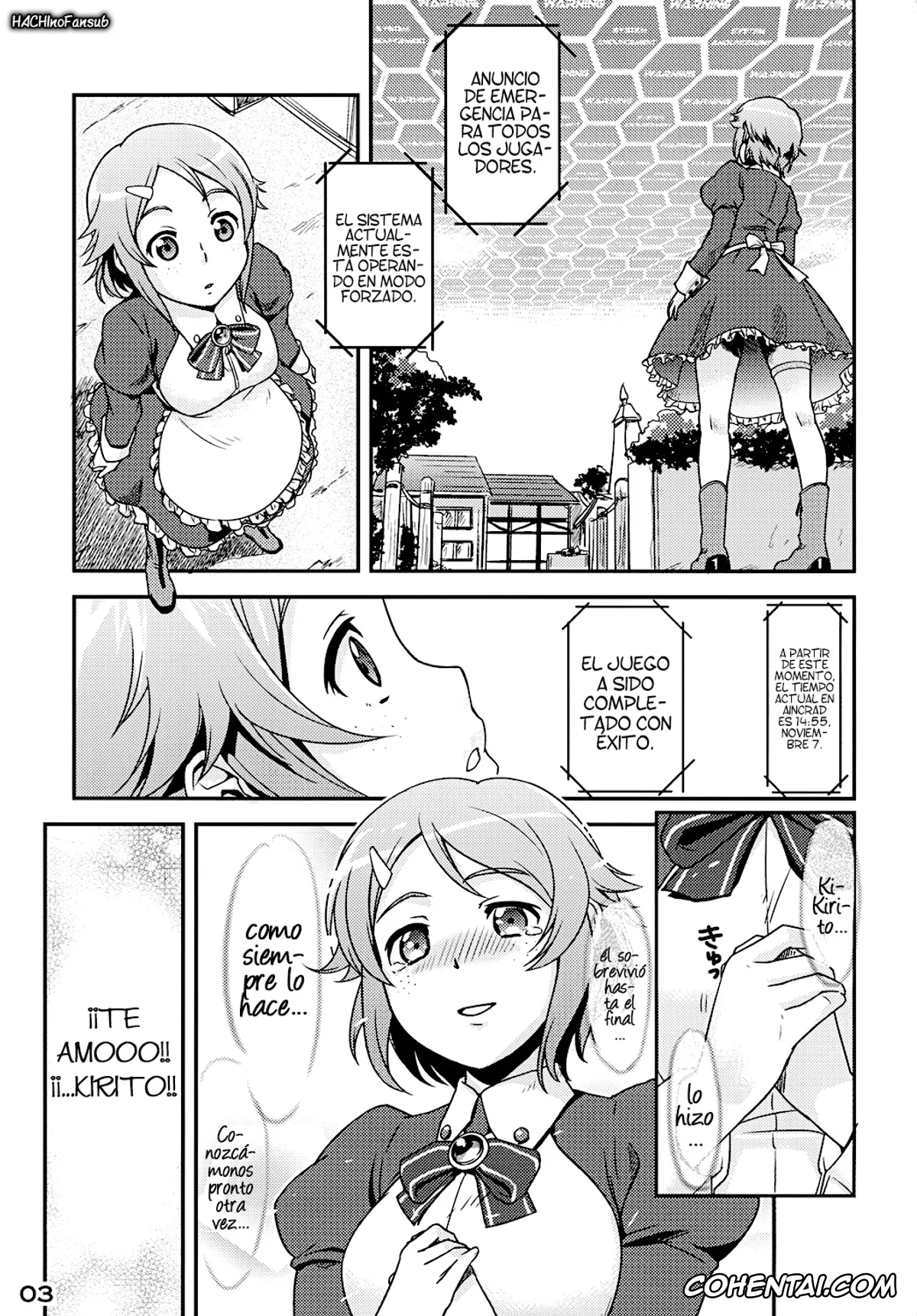 Sword Art Online hentai, Kazuto Kirigaya | Kirito hentai, Rika Shinozaki | Lisbeth hentai, RIZ ROUND2 (Sword Art Online), pagina 3
