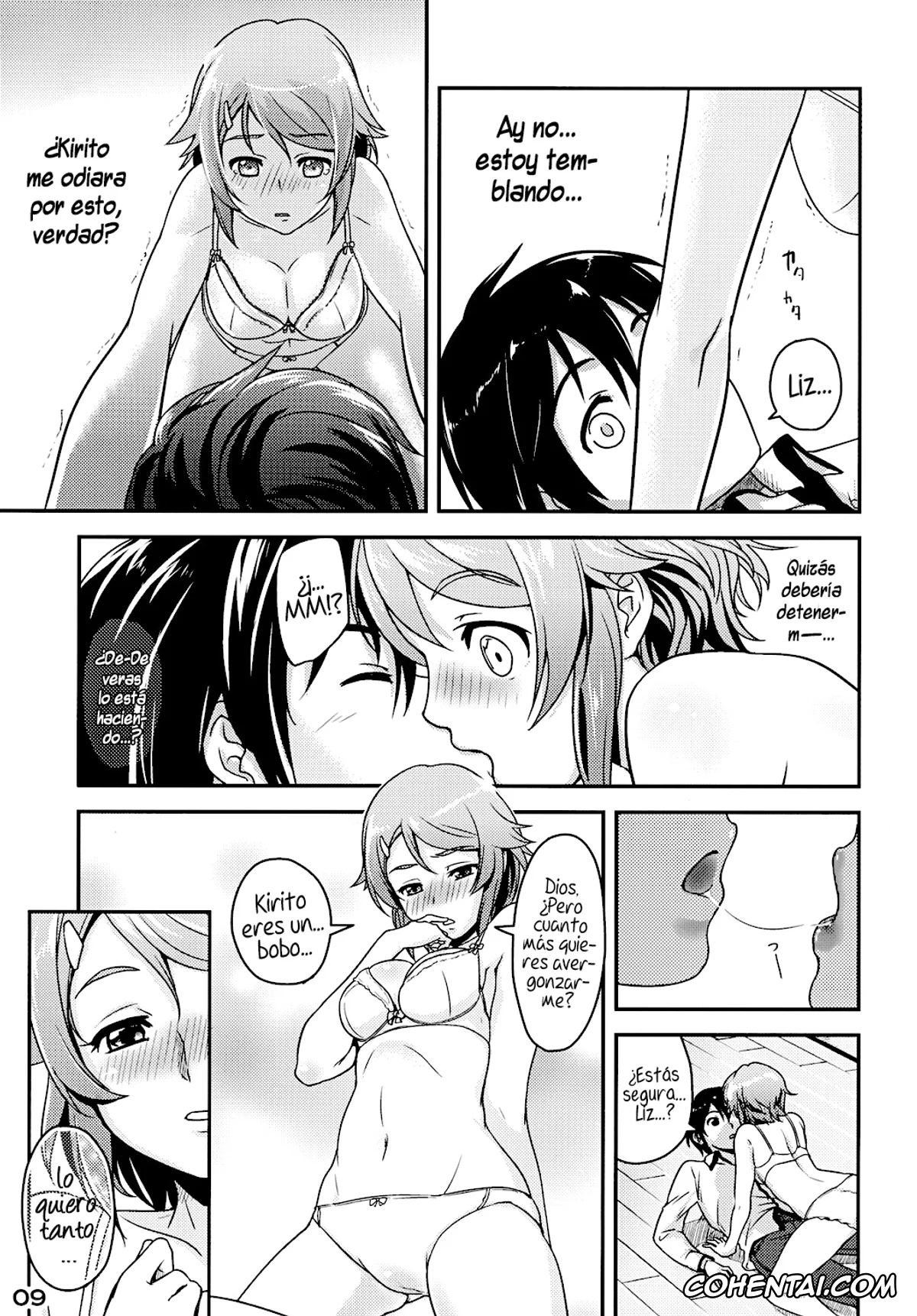 Sword Art Online hentai, Kazuto Kirigaya | Kirito hentai, Rika Shinozaki | Lisbeth hentai, RIZ ROUND2 (Sword Art Online), pagina 9