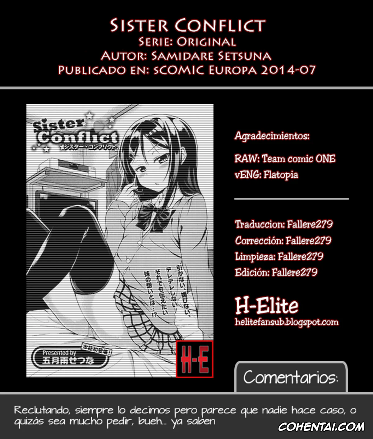 Revistas hentai, COMIC Europa hentai, Sister Conflict (COMIC Europa 2014-07), pagina 21