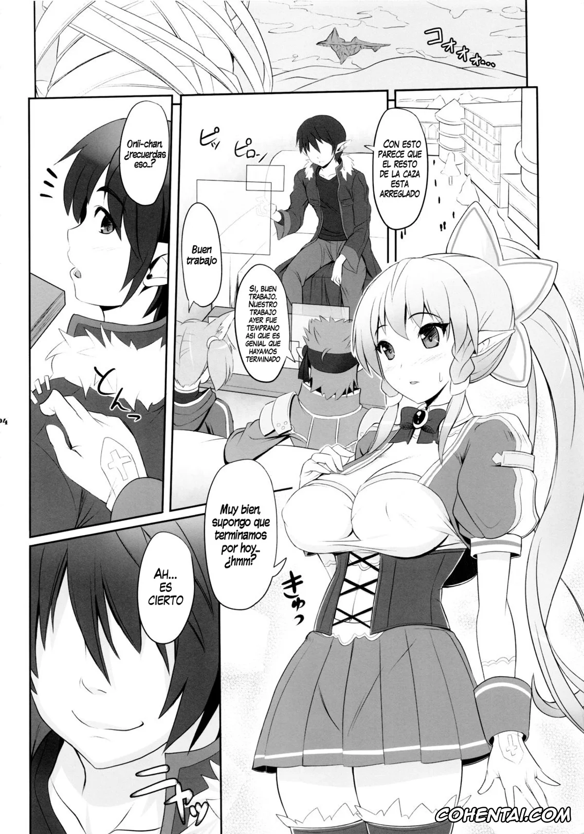 Sword Art Online hentai, Kazuto Kirigaya | Kirito hentai, Lyfa | Leafa hentai, Motto!SAOn (Sword Art Online), pagina 3