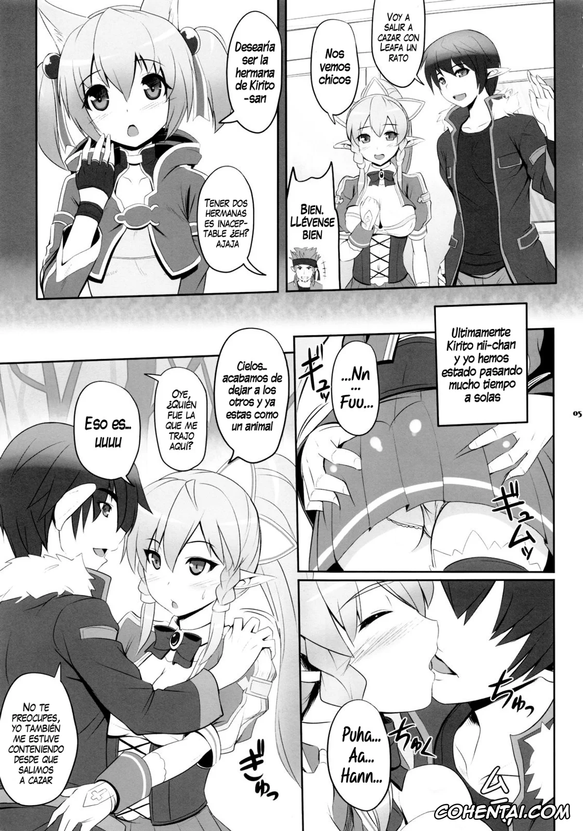 Sword Art Online xxx, Kazuto Kirigaya | Kirito xxx, Lyfa | Leafa xxx, Motto!SAOn (Sword Art Online), pagina 4
