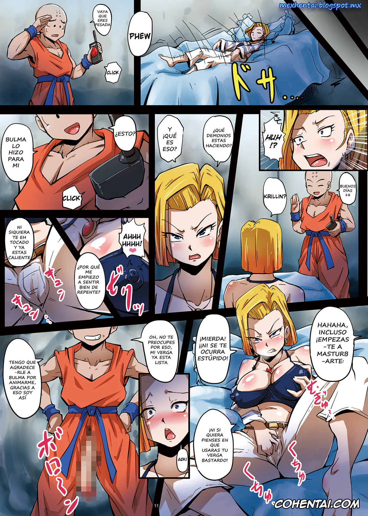 Dragon Ball Z hentai, Android 18 hentai, Bulma Briefs hentai, Krillin hentai, 18-gou Sei Dorei Keikaku -Bulma to Krillin no Kyoubou de 18-gou ga Ochiru Made- (Dragon Ball Z), pagina 12