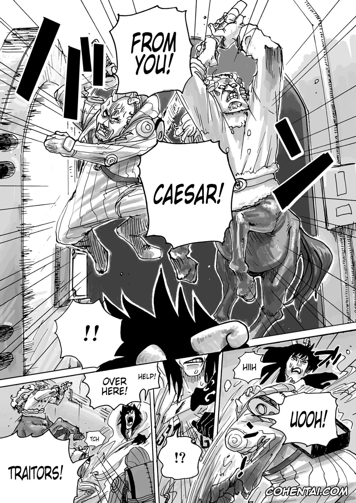 One Piece xxx, Caesar Clown xxx, Crocodile xxx, Donquixote Doflamingo xxx, Trafalgar Law xxx, THE OFFENDERS (One Piece), pagina 37