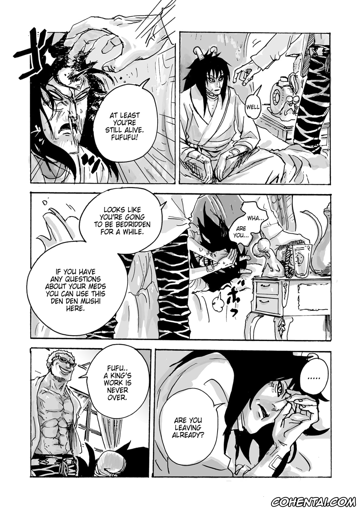 One Piece xxx, Caesar Clown xxx, Crocodile xxx, Donquixote Doflamingo xxx, Trafalgar Law xxx, THE OFFENDERS (One Piece), pagina 61