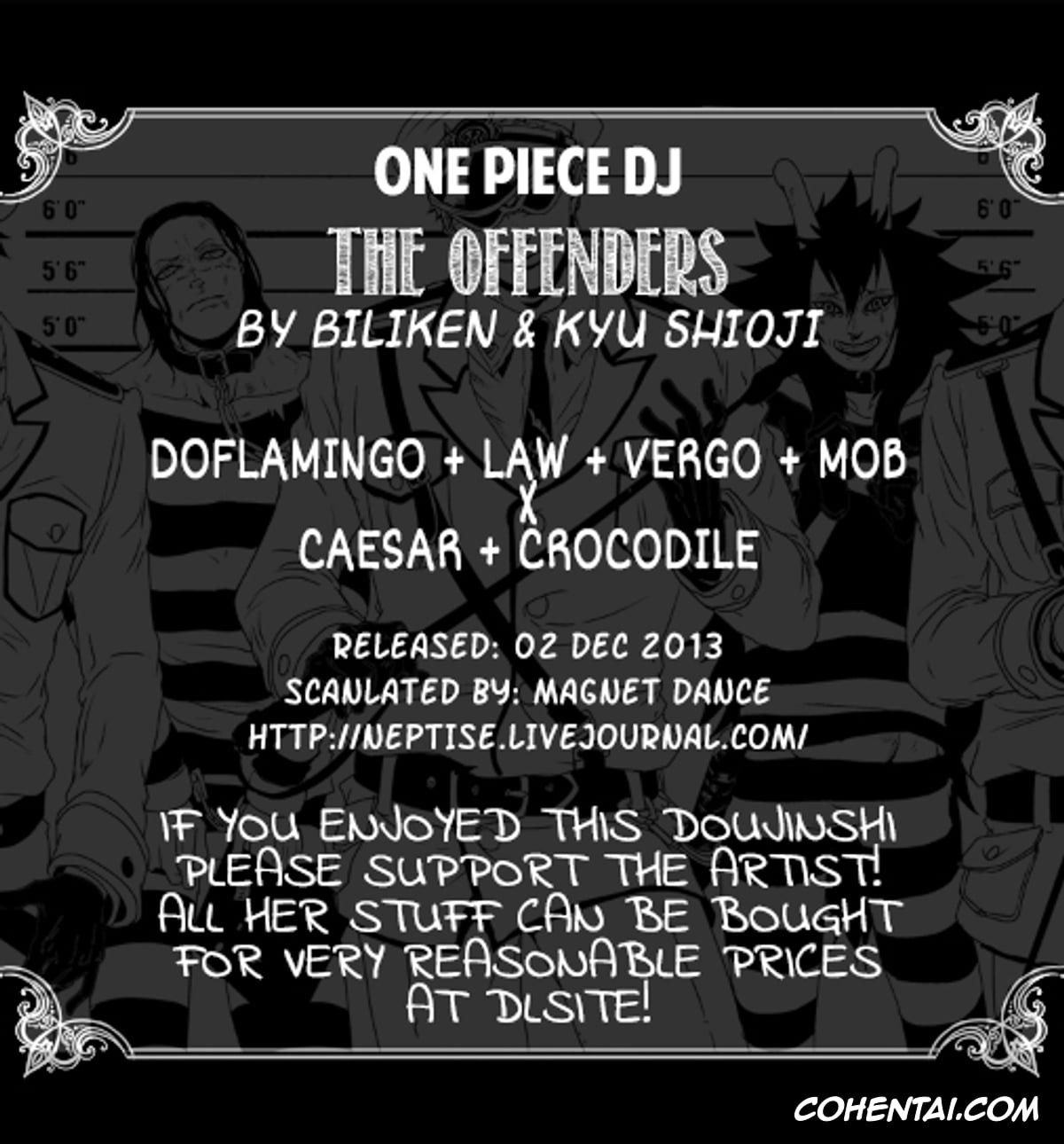 One Piece xxx, Caesar Clown xxx, Crocodile xxx, Donquixote Doflamingo xxx, Trafalgar Law xxx, THE OFFENDERS (One Piece), pagina 79
