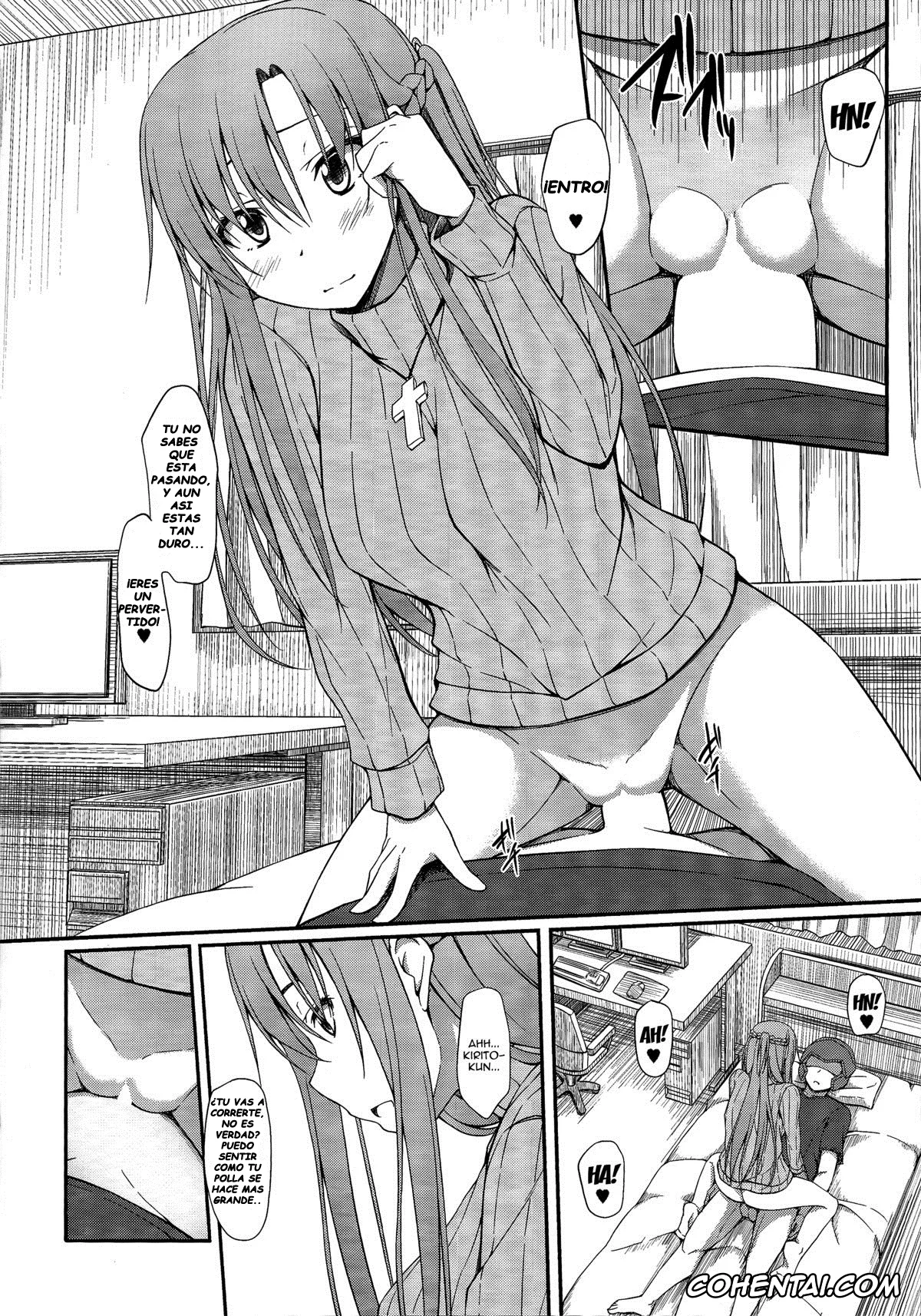 Sword Art Online hentai, Asuna Yuuki hentai, SLAVE ASUNA ONLINE 3 (Sword Art Online), pagina 3