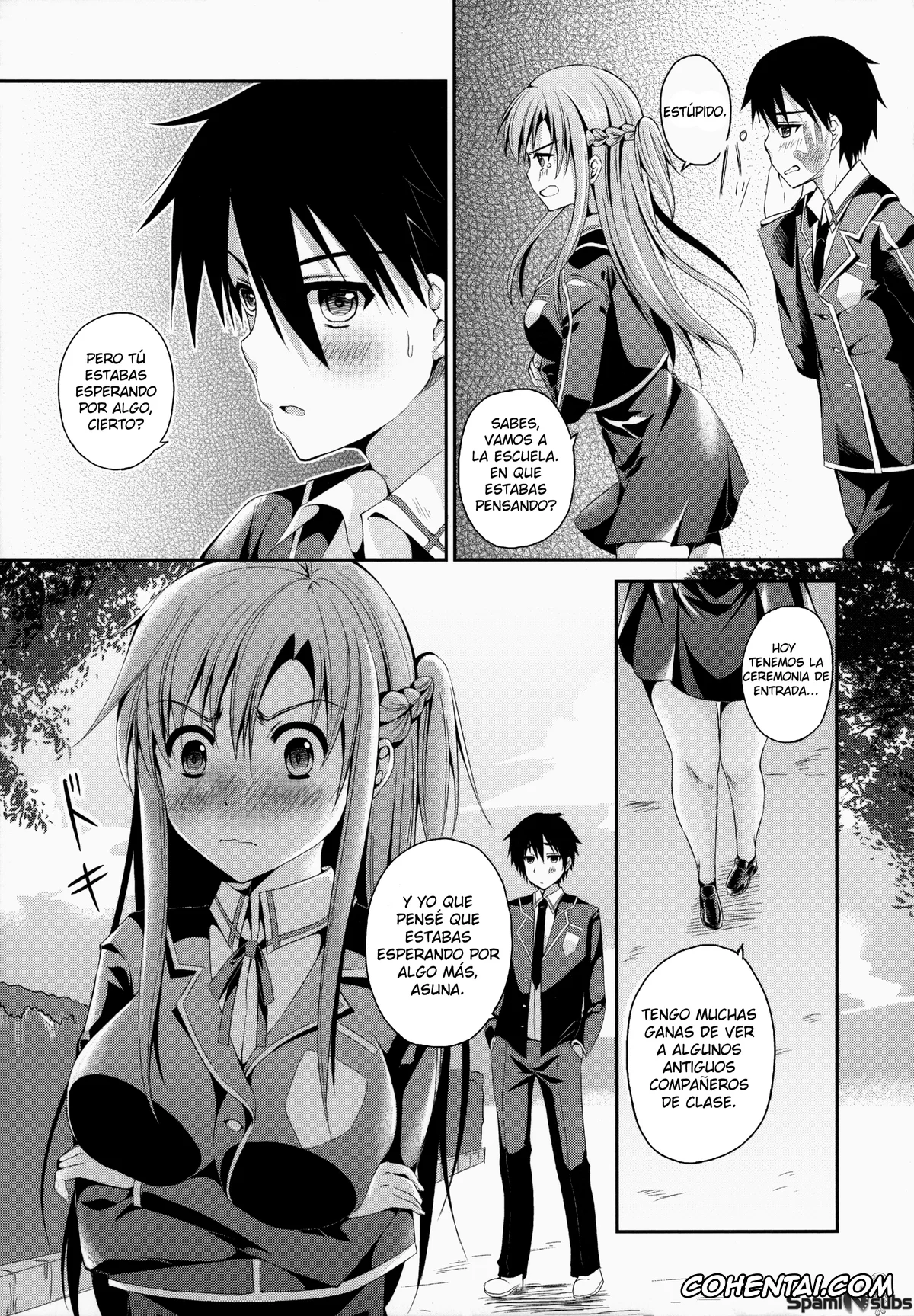 Sword Art Online porno, Asuna Yuuki porno, Kazuto Kirigaya | Kirito porno, Shishunki ni Nama de Nakadashi suru. (Sword Art Online), pagina 5