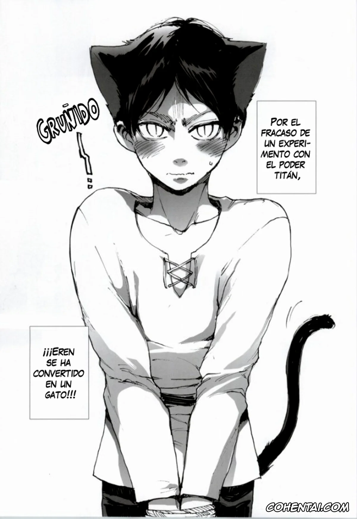 Shingeki No Kyojin | Attack On Titan hentai, Eren Jaeger hentai, Levi Ackerman hentai, Neko ni Natta Buka ga Katte ni Hatsujou Shite Sugoku Komaru (Shingeki no Kyojin), pagina 3