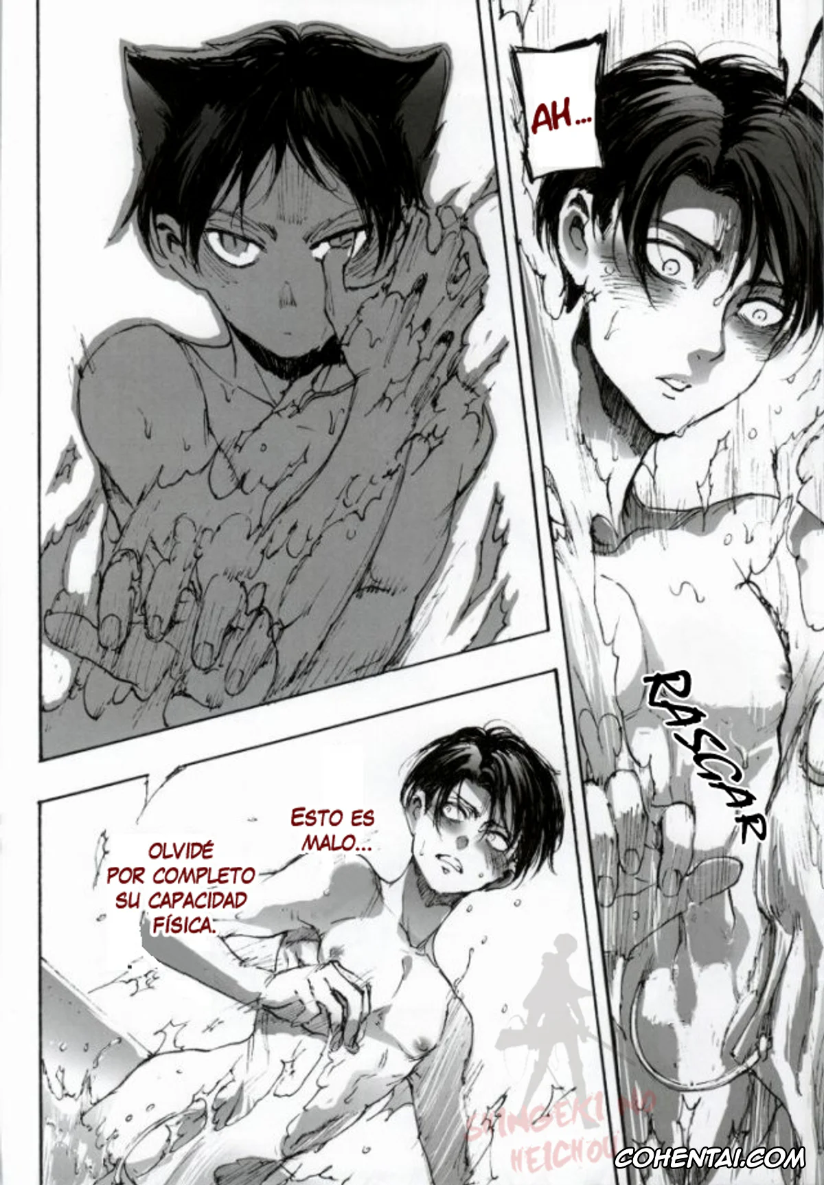 Shingeki No Kyojin | Attack On Titan hentai, Eren Jaeger hentai, Levi Ackerman hentai, Neko ni Natta Buka ga Katte ni Hatsujou Shite Sugoku Komaru (Shingeki no Kyojin), pagina 24
