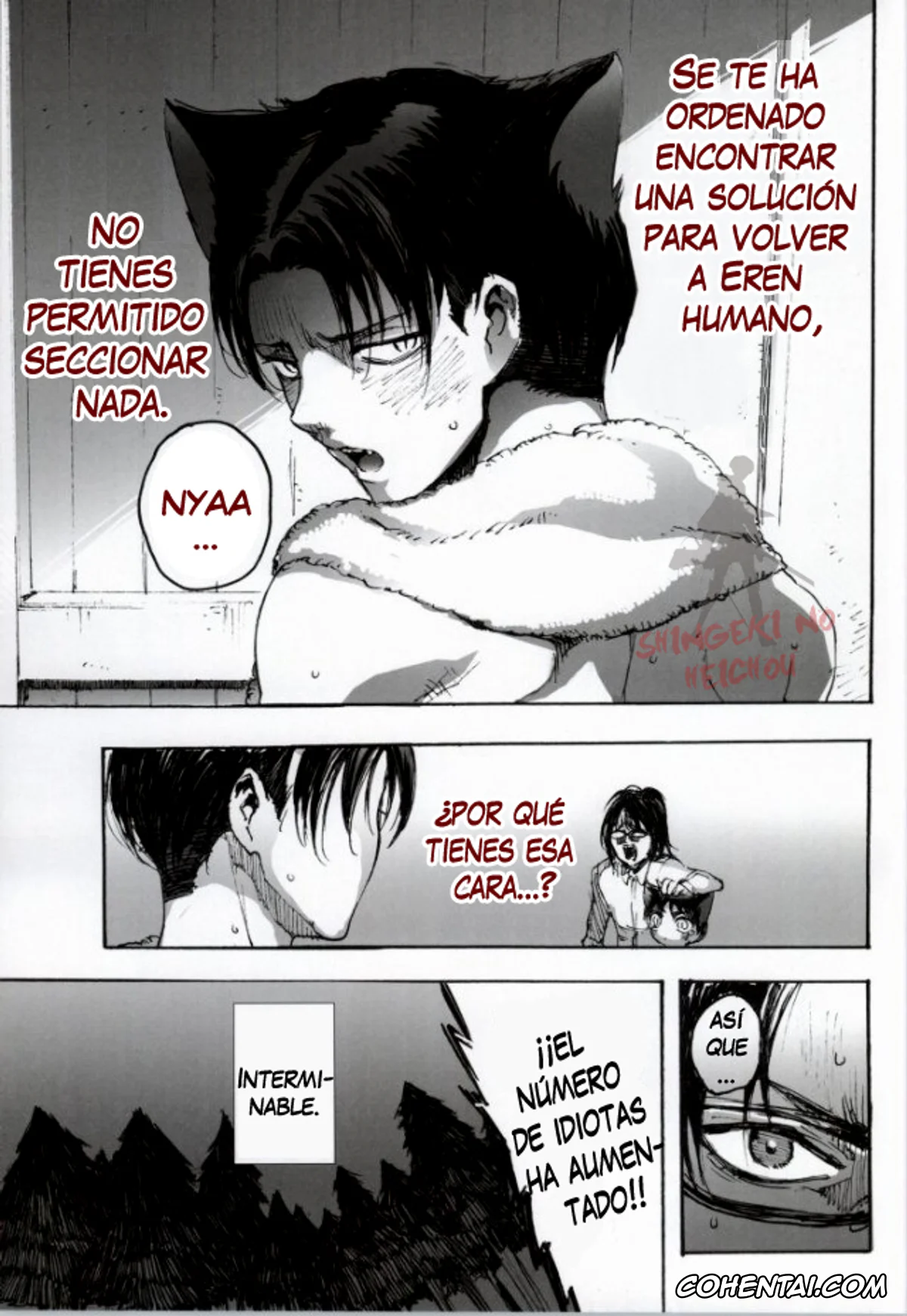 Shingeki No Kyojin | Attack On Titan hentai, Eren Jaeger hentai, Levi Ackerman hentai, Neko ni Natta Buka ga Katte ni Hatsujou Shite Sugoku Komaru (Shingeki no Kyojin), pagina 33