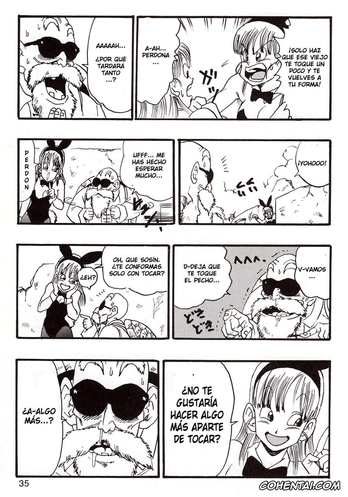 Dragon Ball porno, Bulma Briefs porno, Master Roshi porno, Oolong porno, Son Goku porno, Dragon Ball EB 1 – Episode of Bulma (Dragon Ball), pagina 35