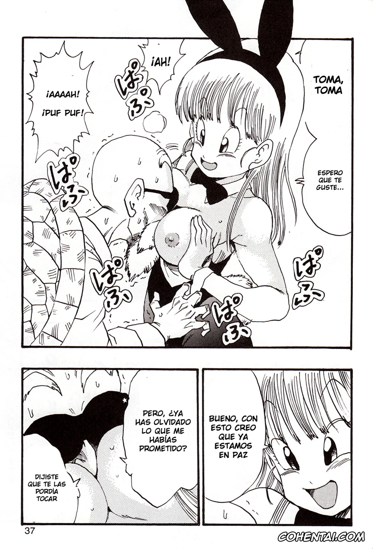 Dragon Ball xxx, Bulma Briefs xxx, Master Roshi xxx, Oolong xxx, Son Goku xxx, Dragon Ball EB 1 – Episode of Bulma (Dragon Ball), pagina 37