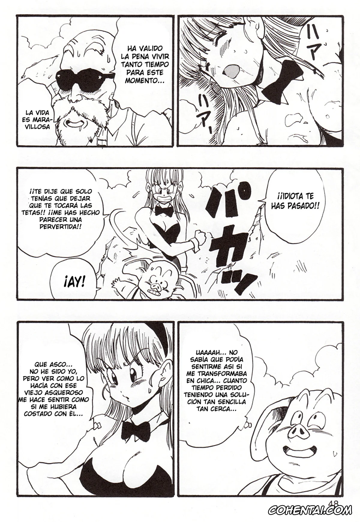 Dragon Ball hentai, Bulma Briefs hentai, Master Roshi hentai, Oolong hentai, Son Goku hentai, Dragon Ball EB 1 – Episode of Bulma (Dragon Ball), pagina 48