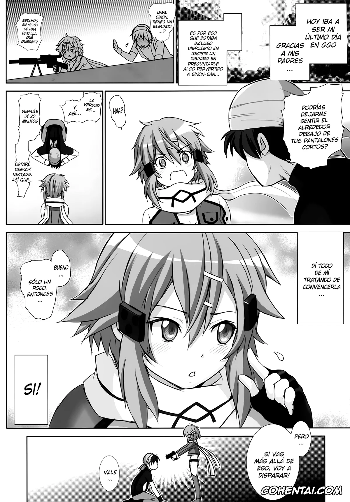 Sword Art Online hentai, Shino Asada | Sinon hentai, Koshurasete! Shinon-san (Sword Art Online), pagina 3