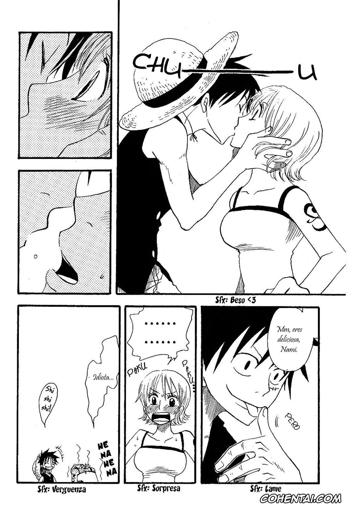 One Piece porno, Monkey D. Luffy porno, Nami porno, Dakishimetara Kiss o Shiyou. (One Piece), pagina 5