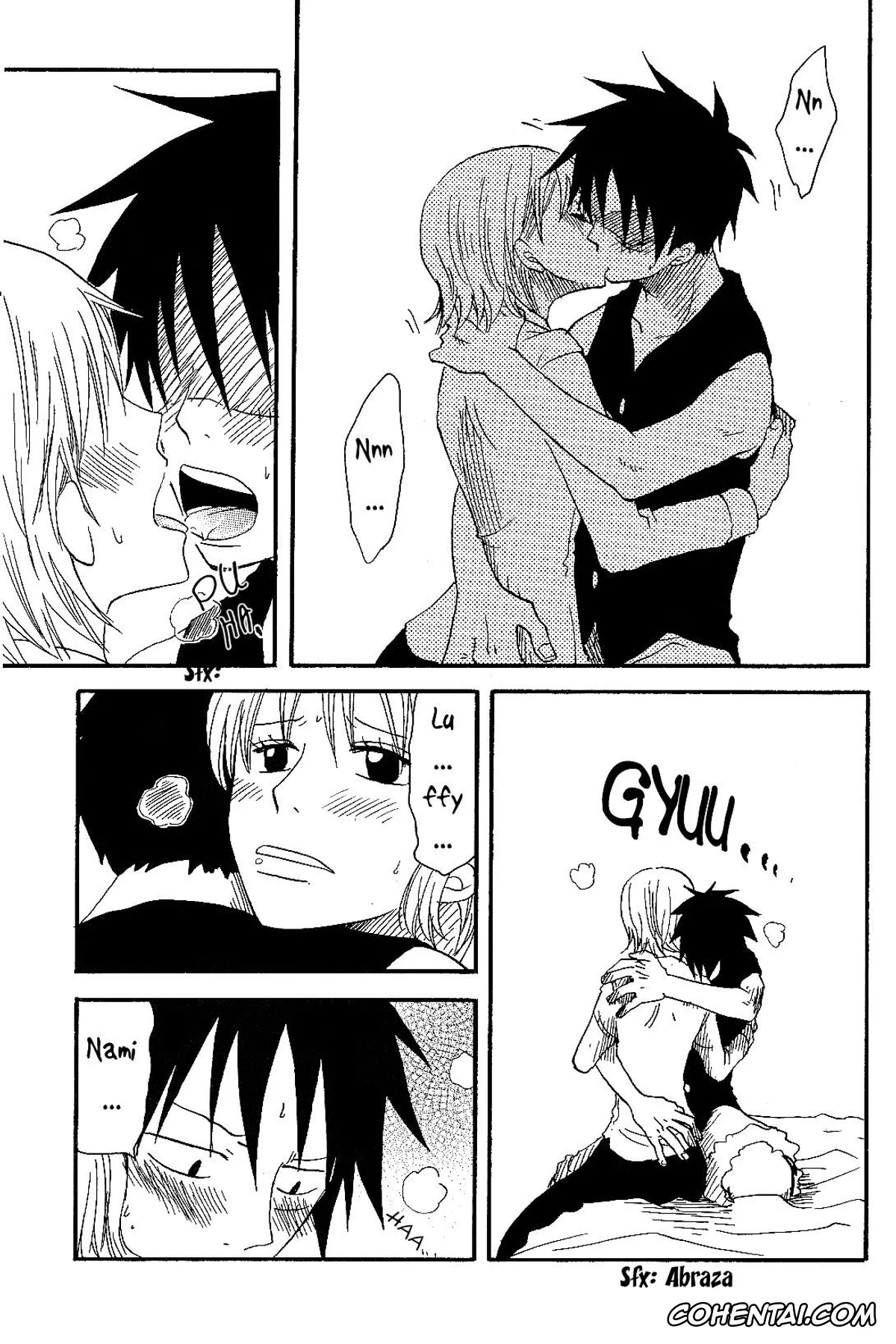 One Piece xxx, Monkey D. Luffy xxx, Nami xxx, Dakishimetara Kiss o Shiyou. (One Piece), pagina 16