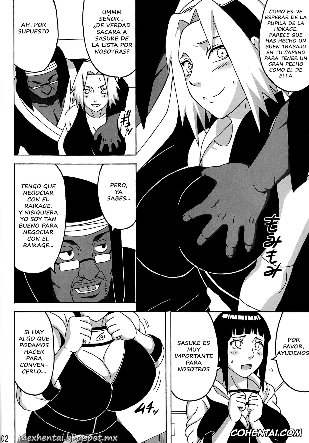 NARUTO hentai, Hinata Hyuga hentai, Sakura Haruno hentai, SakuHina Inninden (NARUTO), pagina 3
