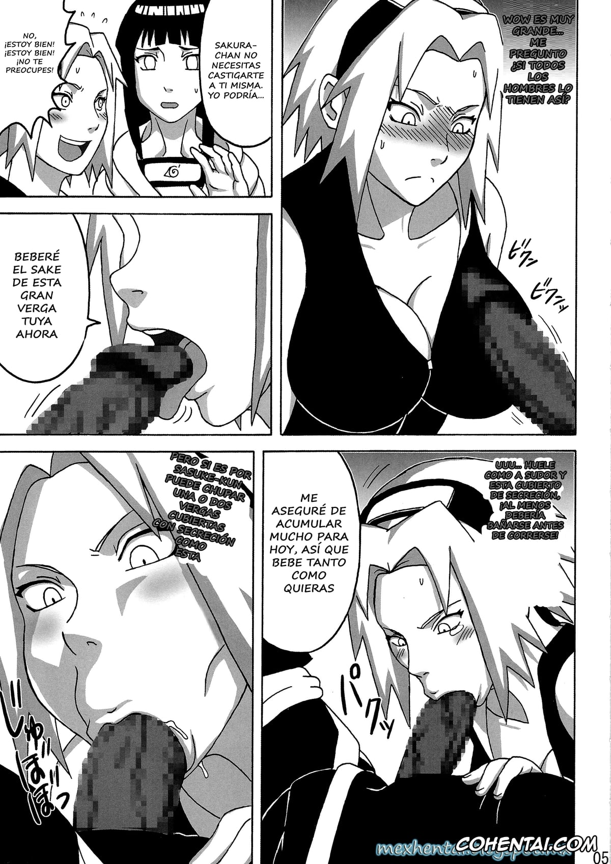 NARUTO hentai, Hinata Hyuga hentai, Sakura Haruno hentai, SakuHina Inninden (NARUTO), pagina 6