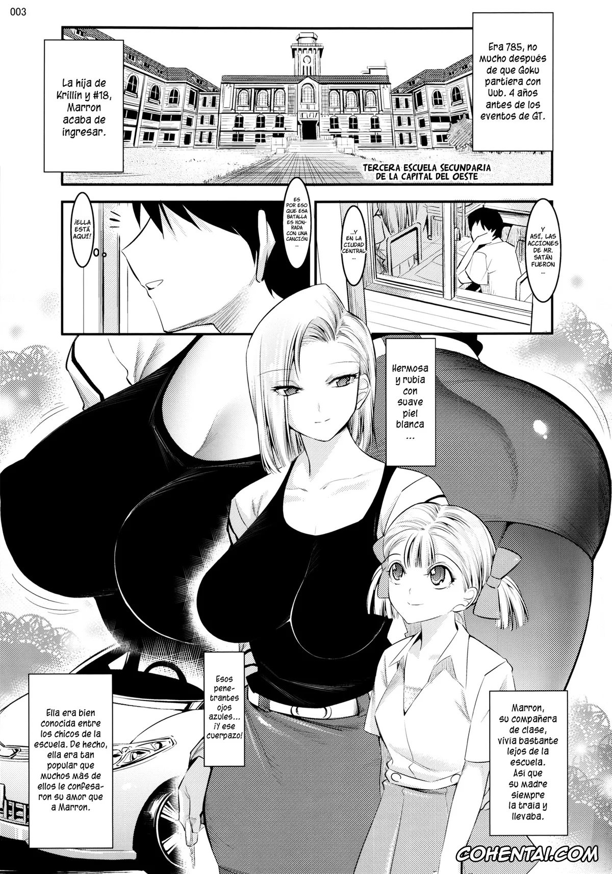 Dragon Ball Z porno, Android 18 porno, Krillin porno, Marron porno, 18-gou ga Yasashiku Fudeoroshi Shite Kureru Hon (Dragon Ball Z), pagina 2