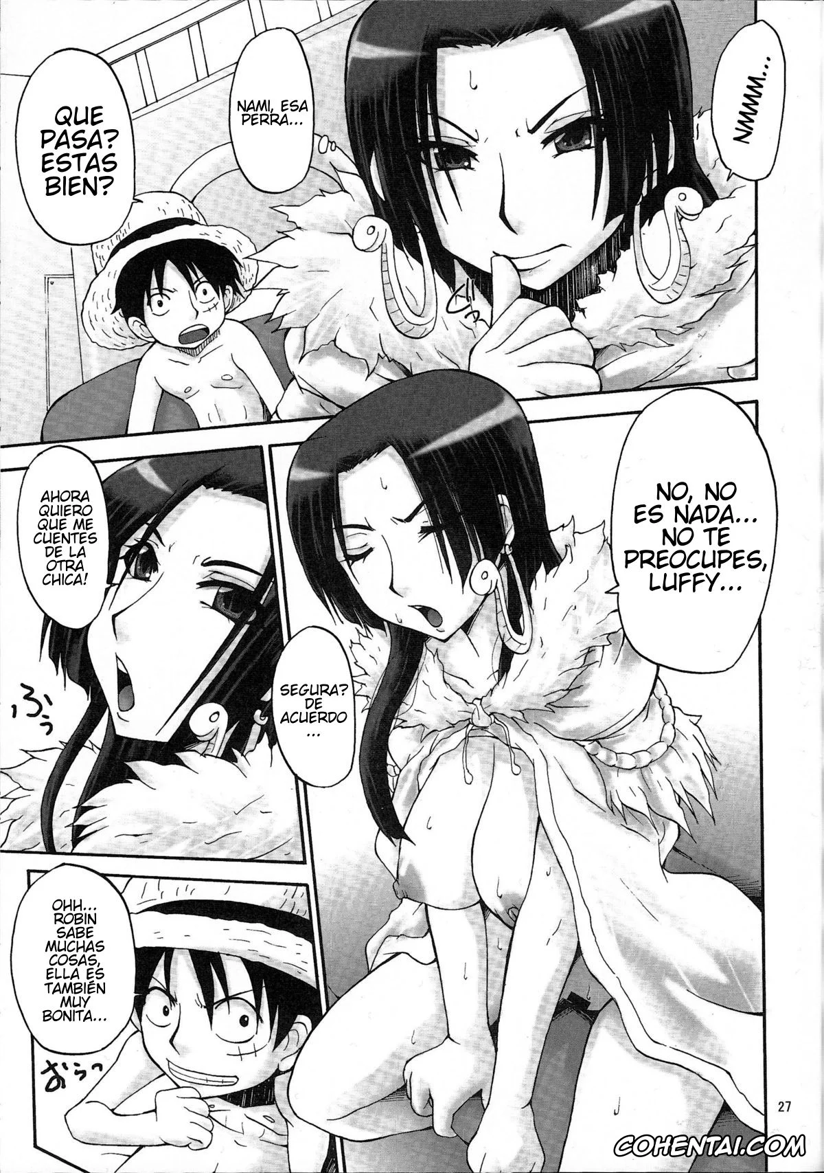 One Piece xxx, Boa Hancock xxx, Monkey D. Luffy xxx, Nami xxx, Nico Robin xxx, NyanNyan Hebihime 2 (One Piece), pagina 22