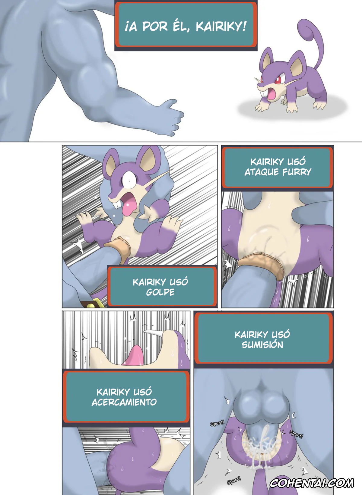 Pokemon | Pocket Monsters xxx, Blastoise xxx, Charizard xxx, Electivire xxx, Machamp xxx, Rattata xxx, A Wild Rattata Appeared! (Pokémon), pagina 1