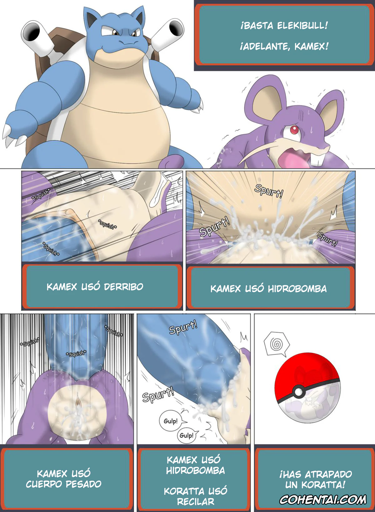 Pokemon | Pocket Monsters xxx, Blastoise xxx, Charizard xxx, Electivire xxx, Machamp xxx, Rattata xxx, A Wild Rattata Appeared! (Pokémon), pagina 4