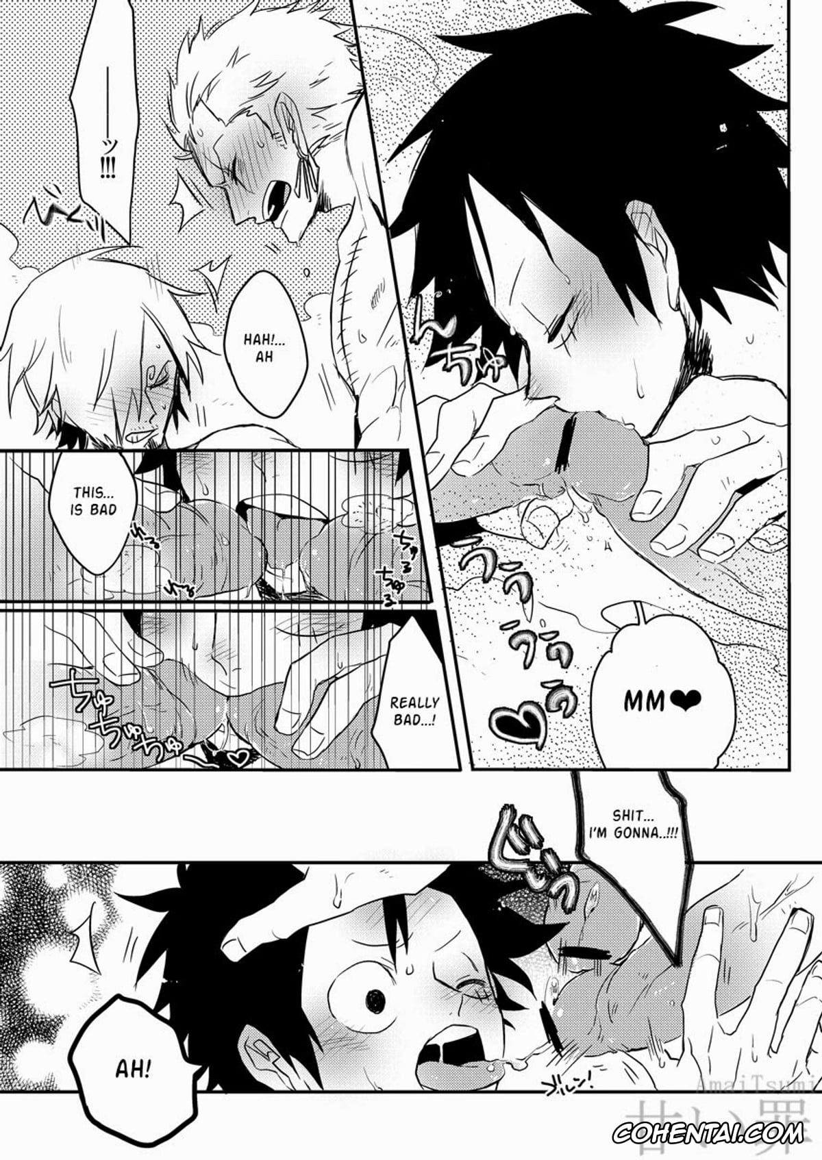 One Piece xxx, Monkey D. Luffy xxx, Roronoa Zoro xxx, Sanji Vinsmoke xxx, Monster Trio: In The Bath (One Piece), pagina 13