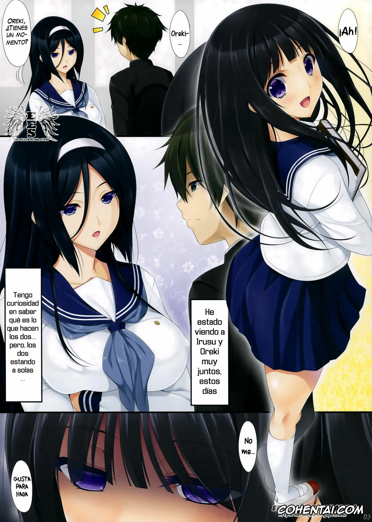 Hyouka hentai, Eru Chitanda hentai, Fuyumi Irisu hentai, Houtarou Oreki hentai, Hanairo Anmitsu (Hyouka), pagina 3