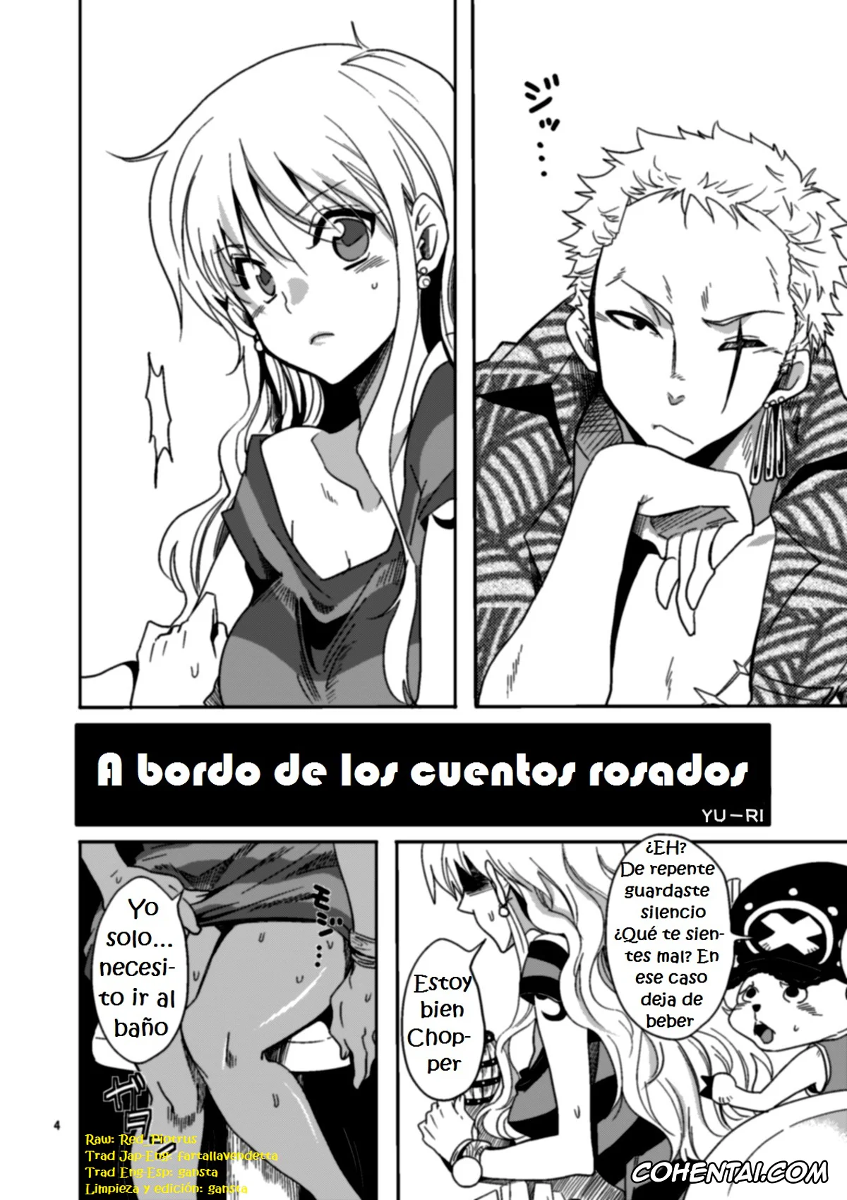 One Piece xxx, Nami xxx, Roronoa Zoro xxx, Senjou no Pink na Yomoyamabanashi (One Piece), pagina 4
