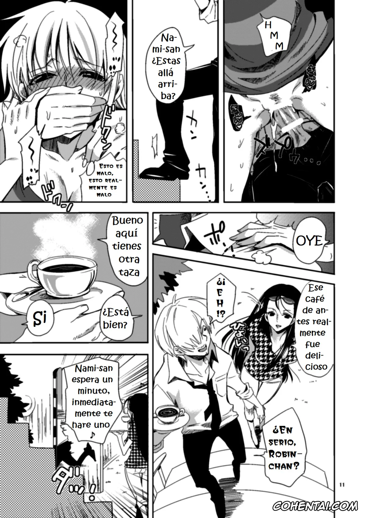 One Piece porno, Nami porno, Roronoa Zoro porno, Senjou no Pink na Yomoyamabanashi (One Piece), pagina 11