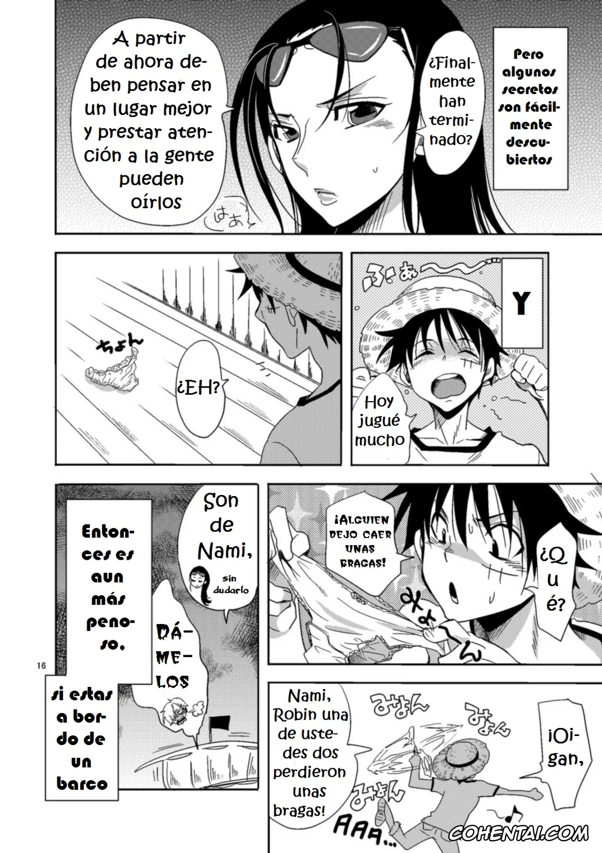 One Piece xxx, Nami xxx, Roronoa Zoro xxx, Senjou no Pink na Yomoyamabanashi (One Piece), pagina 16