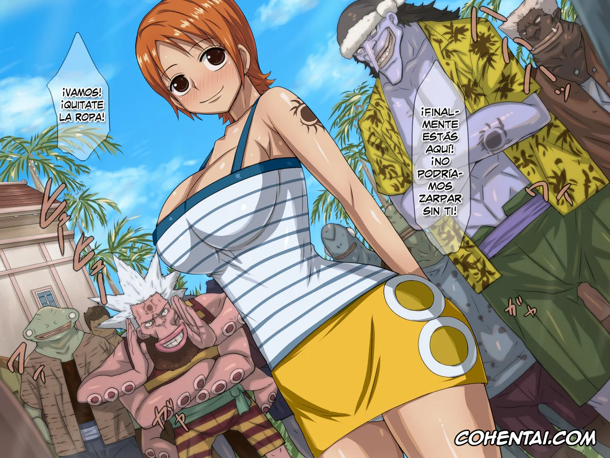 One Piece porno, Nami porno, Gyojin ni Karada de Kin o Kasegu Onna Koukaishi! (One Piece), pagina 2