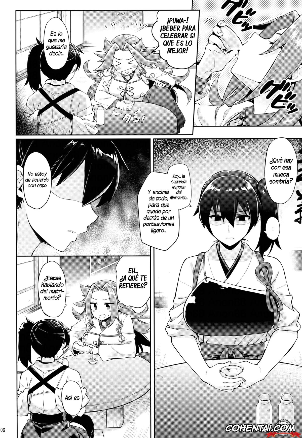 Kantai Collection -KanColle- porno, Junyou porno, Kaga porno, Teitoku porno, Shiawase Juukon Seikatsu (Kantai Collection – KanColle-), pagina 5