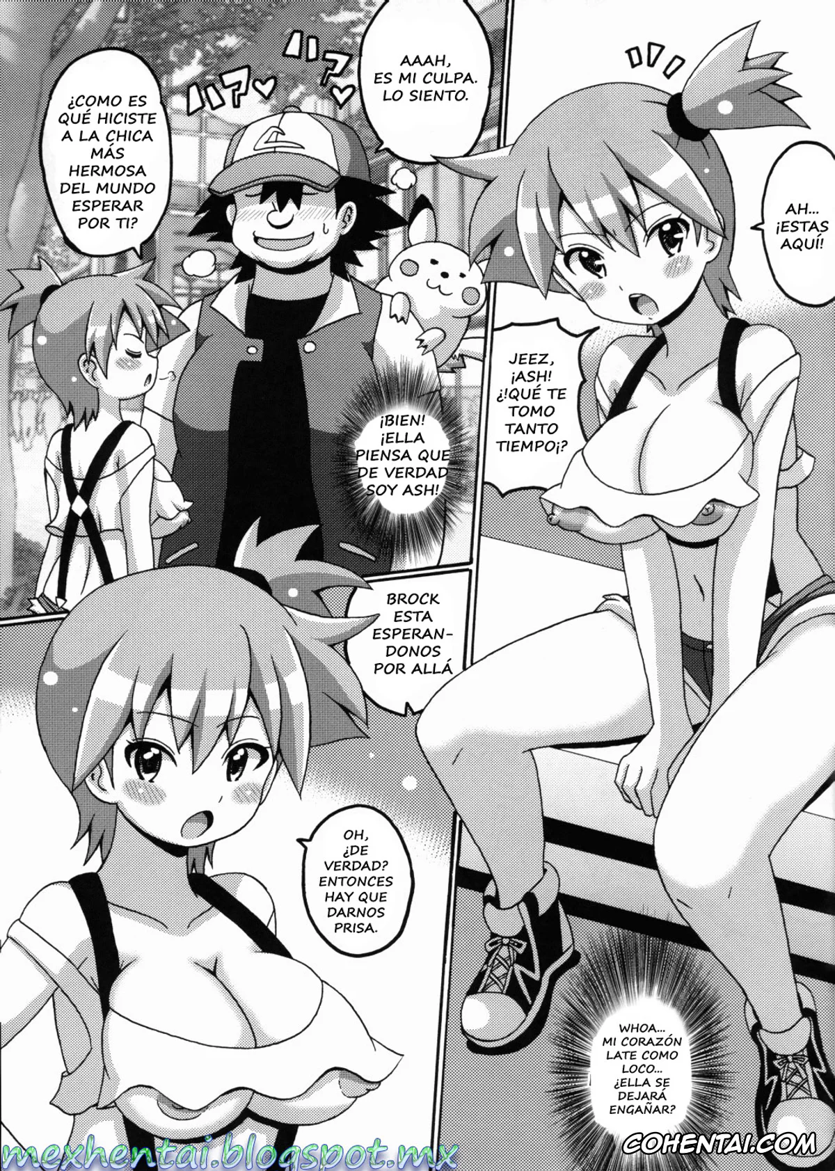 Pokemon | Pocket Monsters hentai, Ash ketchum hentai, Misty hentai, Rosa hentai, Kasumi to Mei no Hon (Pokémon), pagina 3