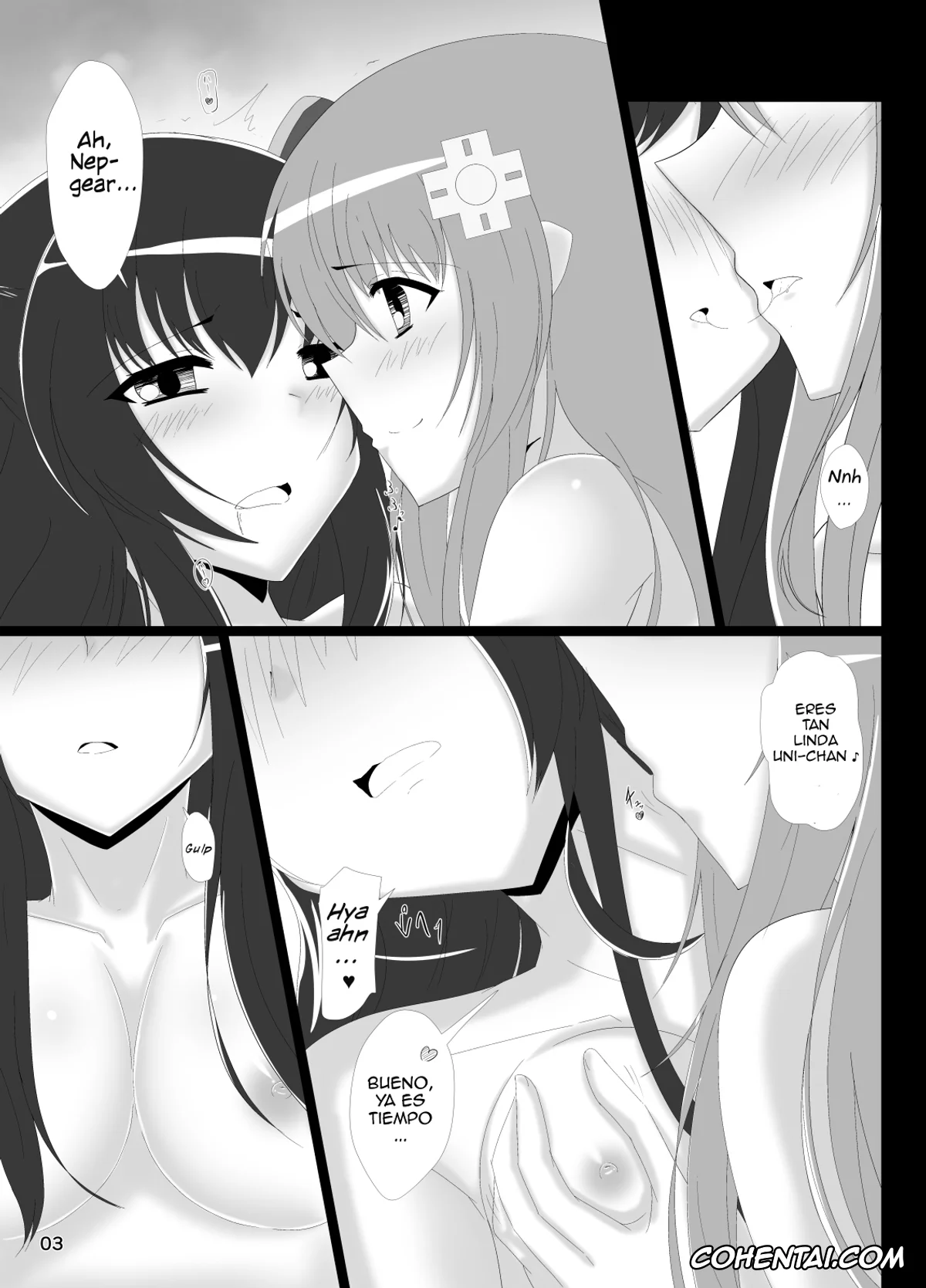 Hyperdimension Neptunia | Choujigen Game Neptune hentai, Nepgear hentai, Uni hentai, UniGear (Hyperdimension Neptunia), pagina 3