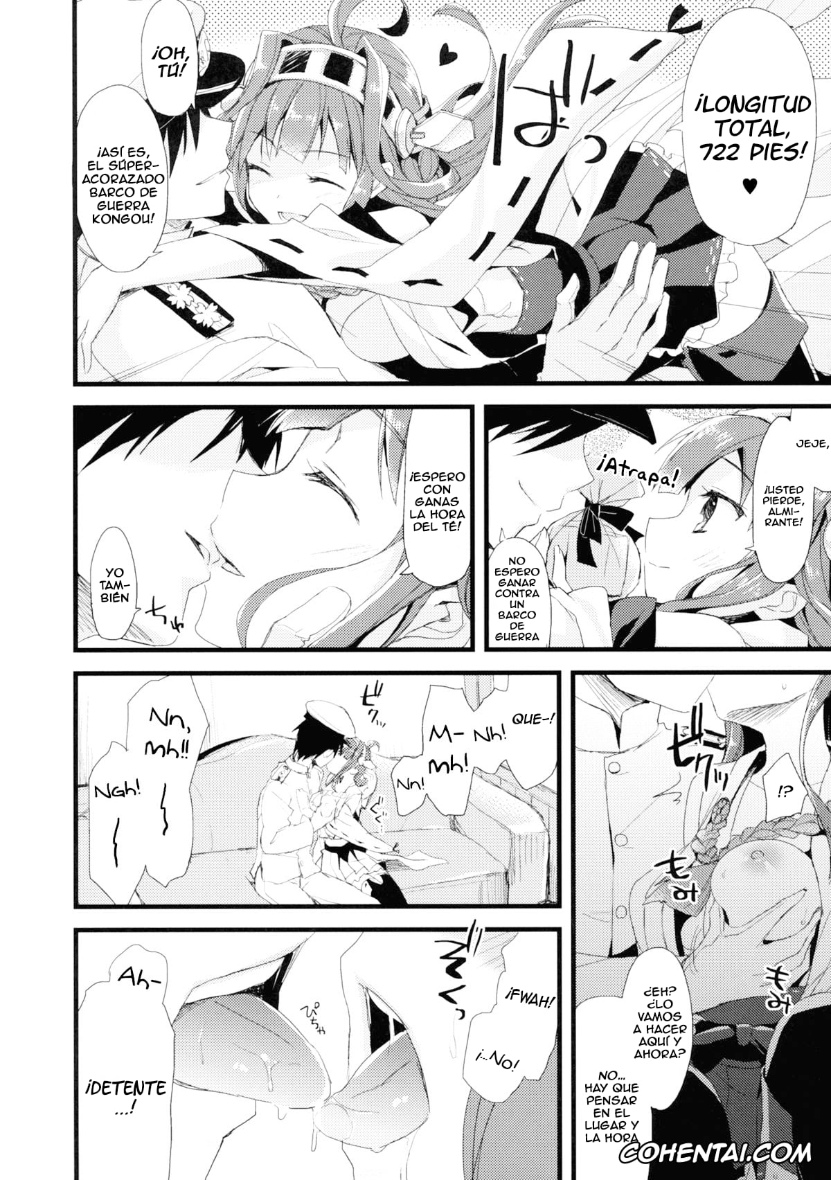 Kantai Collection -KanColle- hentai, Kongou hentai, Teitoku hentai, ・-・・ — ・・・- ・ Namima ni Kiyuru LoveSong (Kantai Collection -KanColle-), pagina 6