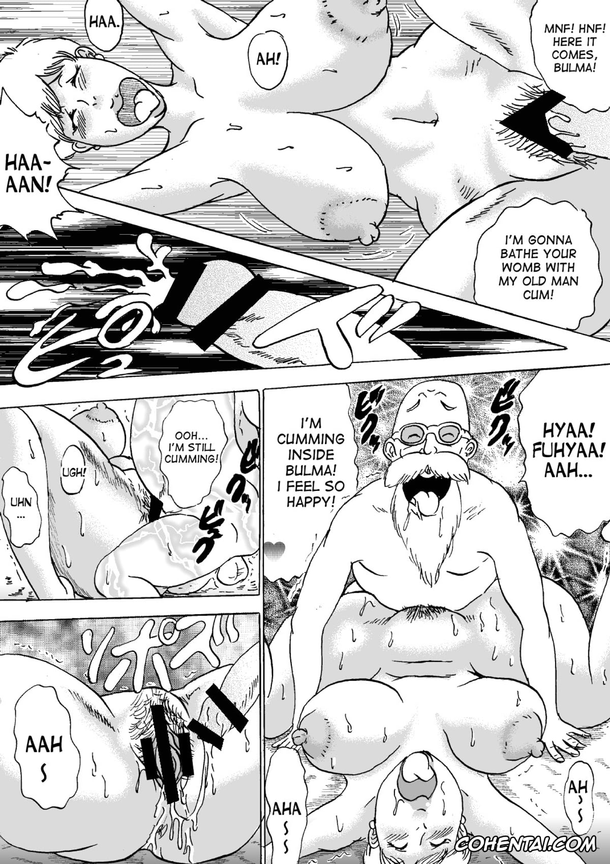 Dragon Ball hentai, Bulma Briefs hentai, Dr. Brief hentai, Master Roshi hentai, Hanzaiteki Bakunyuu Girl Part 5 (Dragon Ball), pagina 48