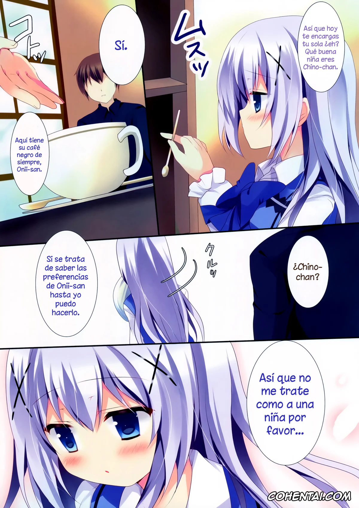 Gochuumon Wa Usagi Desu Ka | Is The Order A Rabbit xxx, Chino Kafuu xxx, Chino-chan ni Oniisan te Iwaretai! (Gochuumon wa Usagi desu ka?), pagina 4