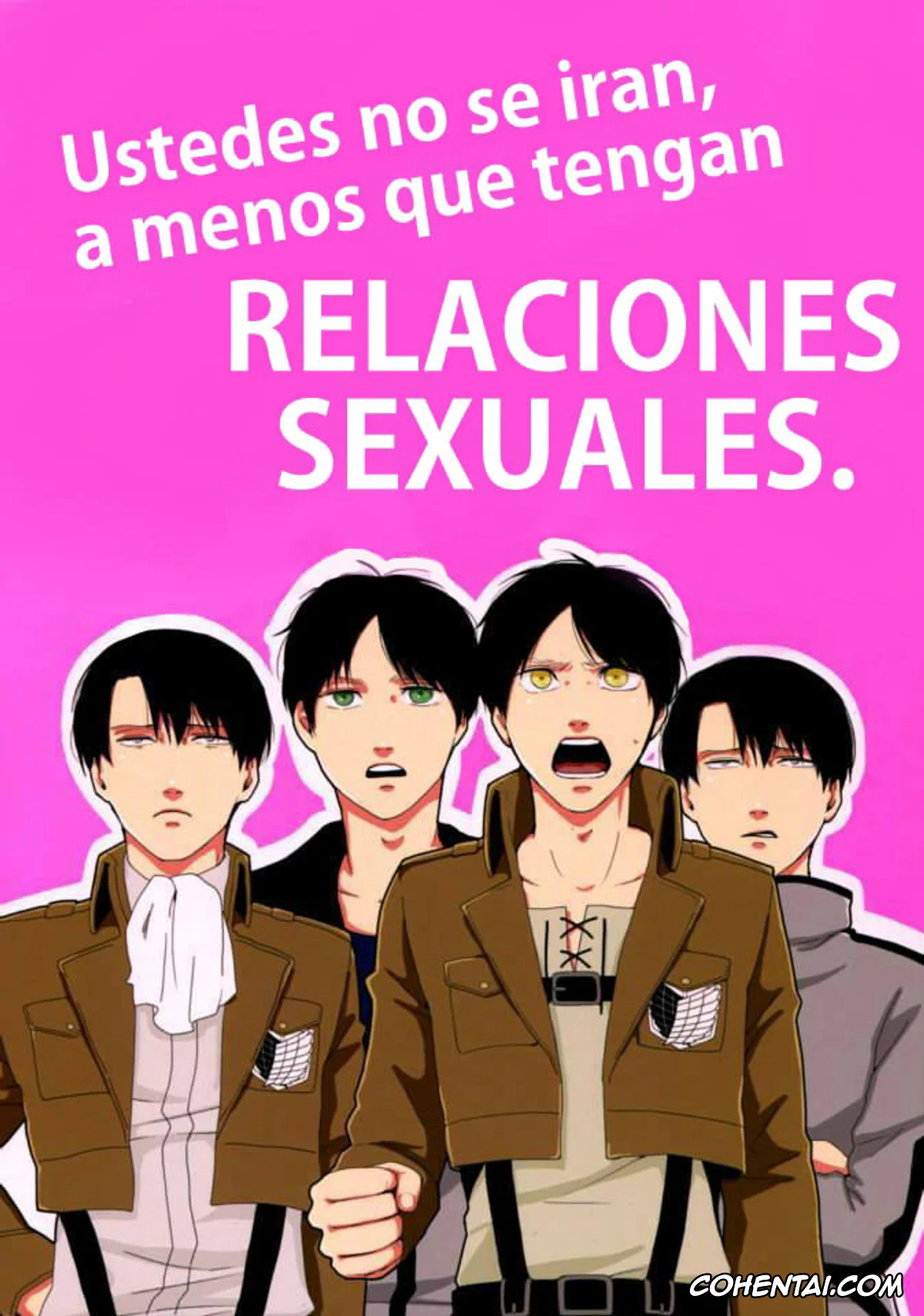 Shingeki No Kyojin | Attack On Titan xxx, Eren Jaeger xxx, Levi Ackerman xxx, Sex Shinai to Deraremasen (Shingeki no Kyojin), pagina 1