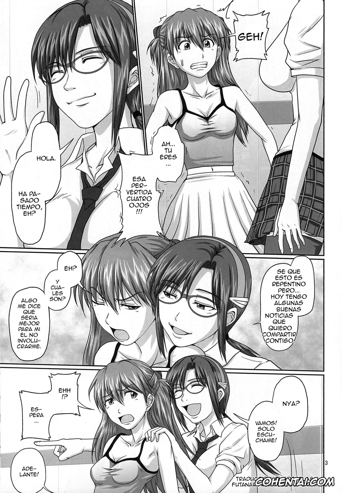 Neon Genesis Evangelion porno, Asuka Langley Soryu porno, Mari Illustrious Makinami porno, Maya porno, Rei Ayanami porno, Mode Hanten!? Ura Code The Beast! (Neon Genesis Evangelion), pagina 2