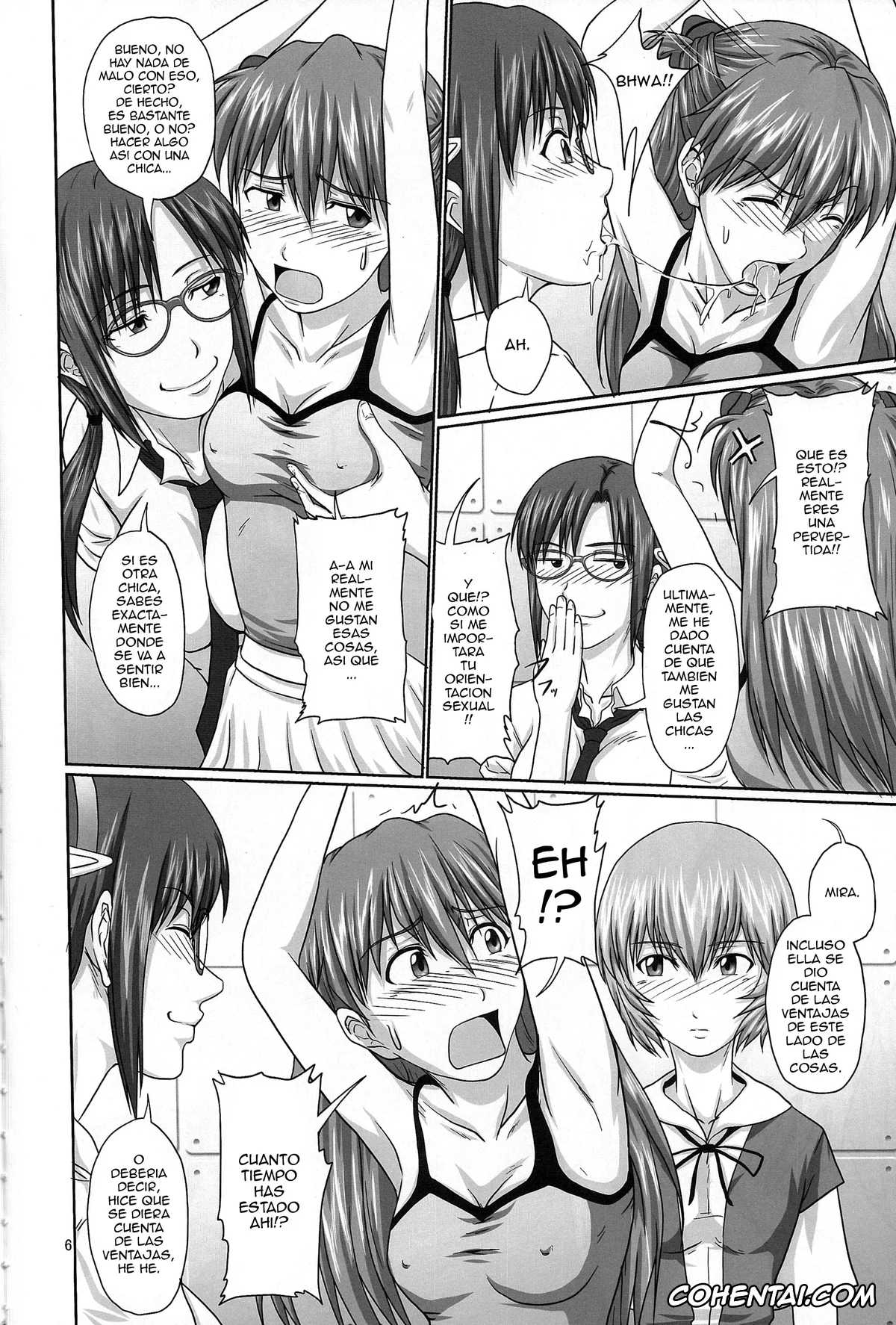 Neon Genesis Evangelion porno, Asuka Langley Soryu porno, Mari Illustrious Makinami porno, Maya porno, Rei Ayanami porno, Mode Hanten!? Ura Code The Beast! (Neon Genesis Evangelion), pagina 5