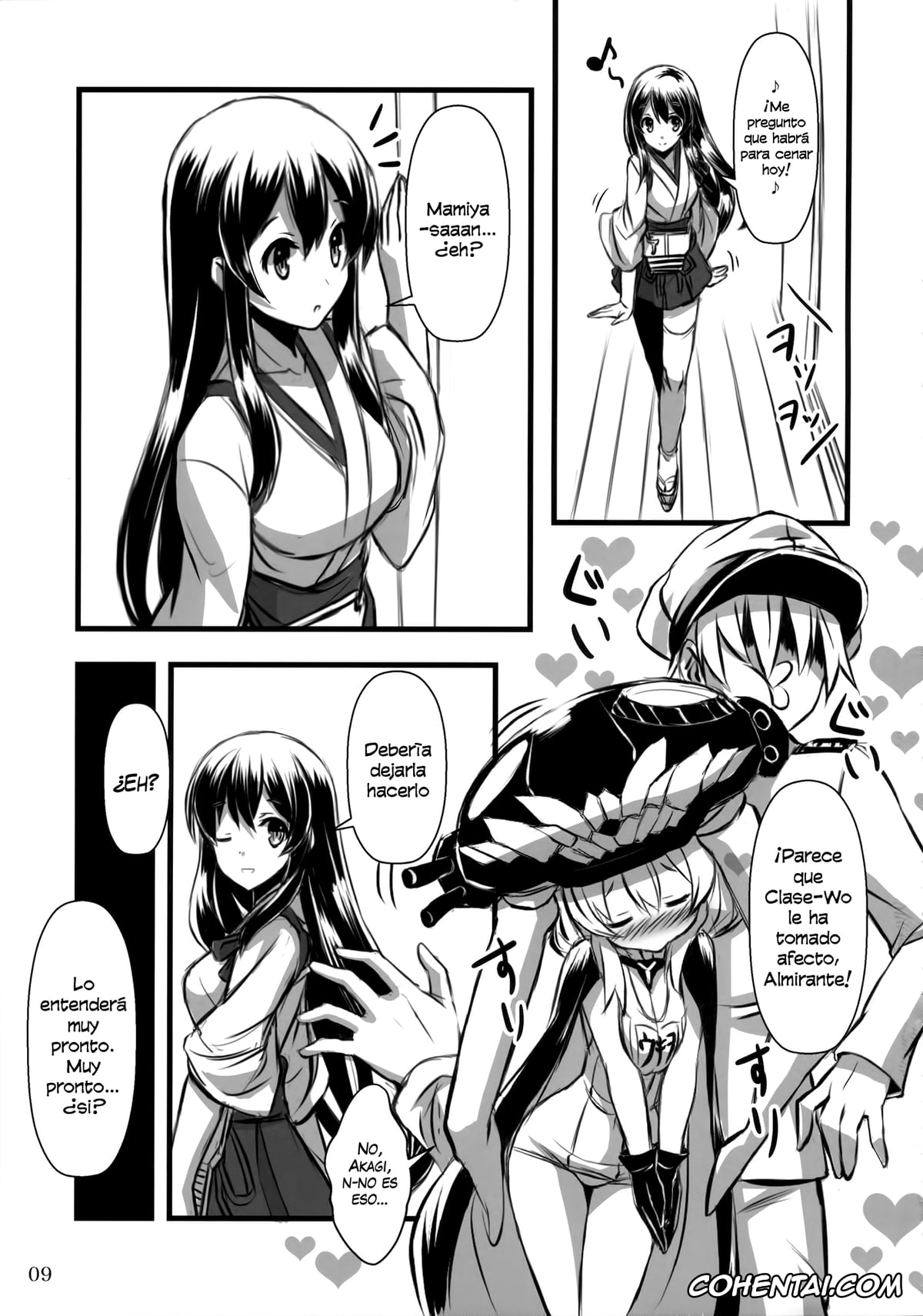 Kantai Collection -KanColle- porno, Kaga porno, Teitoku porno, Wo-Class porno, Wo-Kyuu-chan Kakko Kari (Kantai Collection -KanColle-), pagina 8