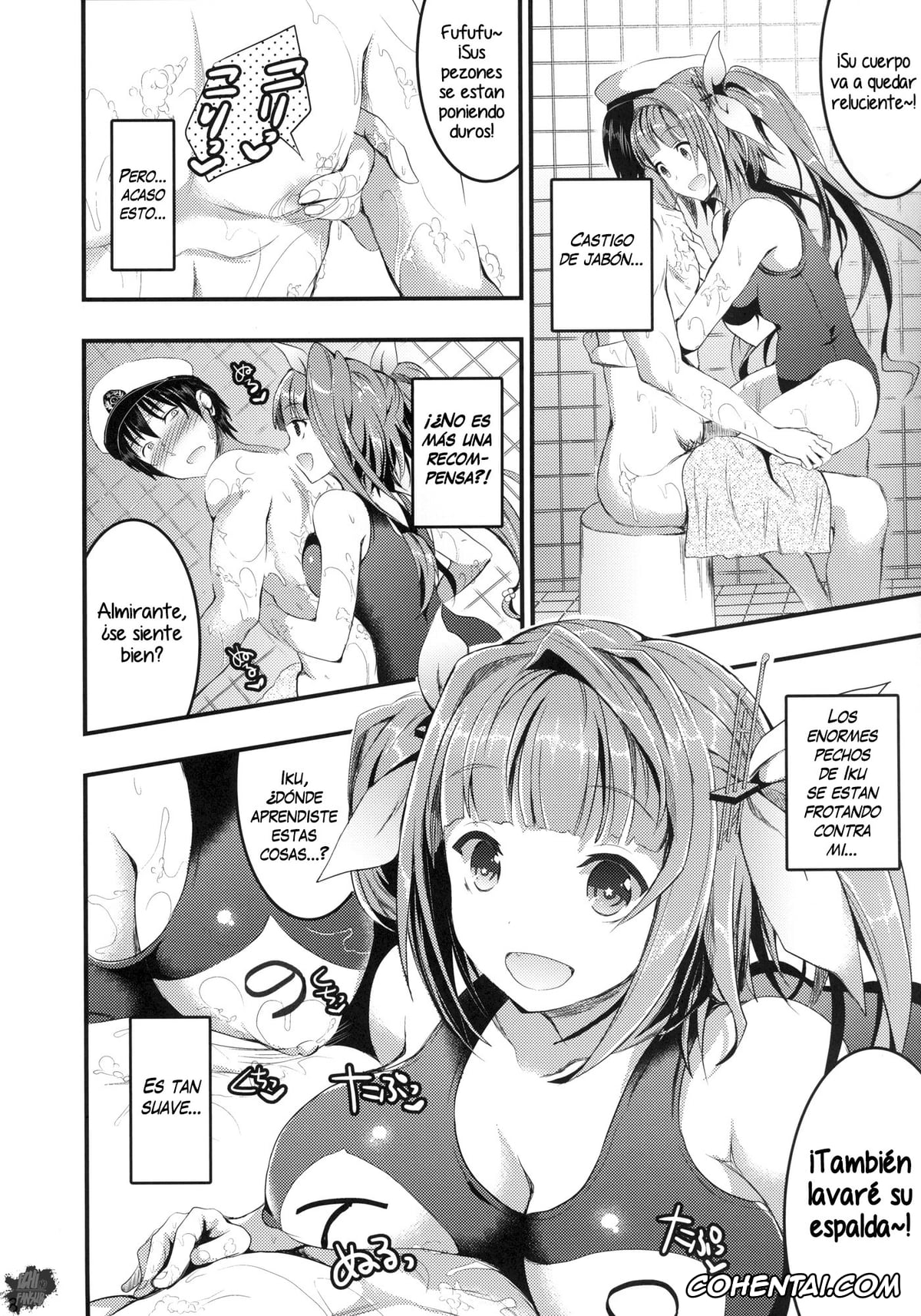 Kantai Collection -KanColle- hentai, I-19 hentai, Oshioki! Iku no Nurunuru Soap Time (Kantai Collection), pagina 6