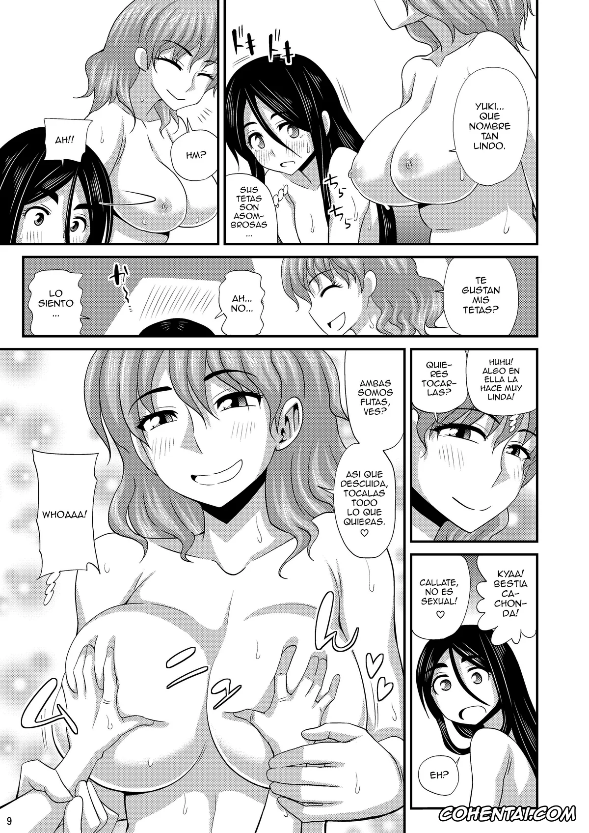 Original hentai, Futanari Yu Mission de Okasarechau!, pagina 9