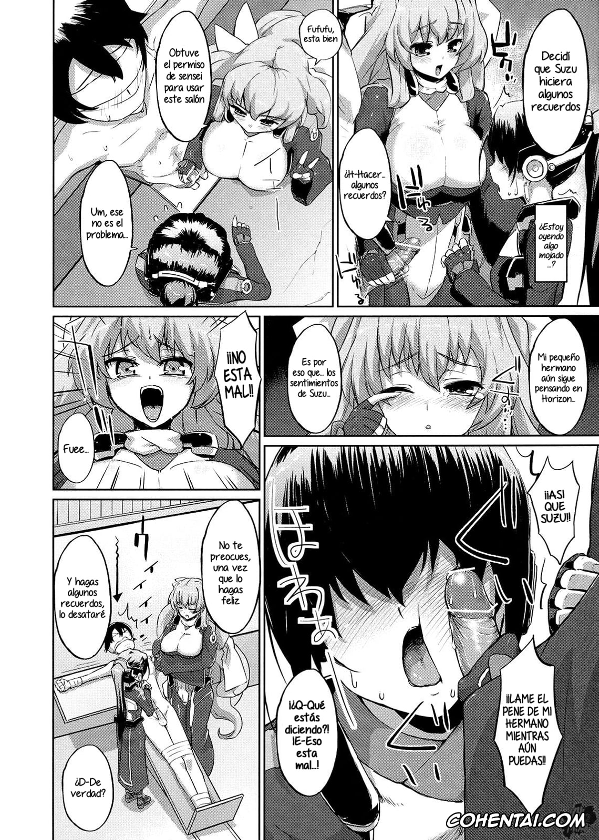 Kyoukai Senjou No Horizon | Horizon In The Middle Of Nowhere porno, Kimi Aoi porno, Suzu Mukai porno, Tori Aoi porno, Suzu to Gutei to Baka Ane to (Kyoukai Senjou no Horizon), pagina 5