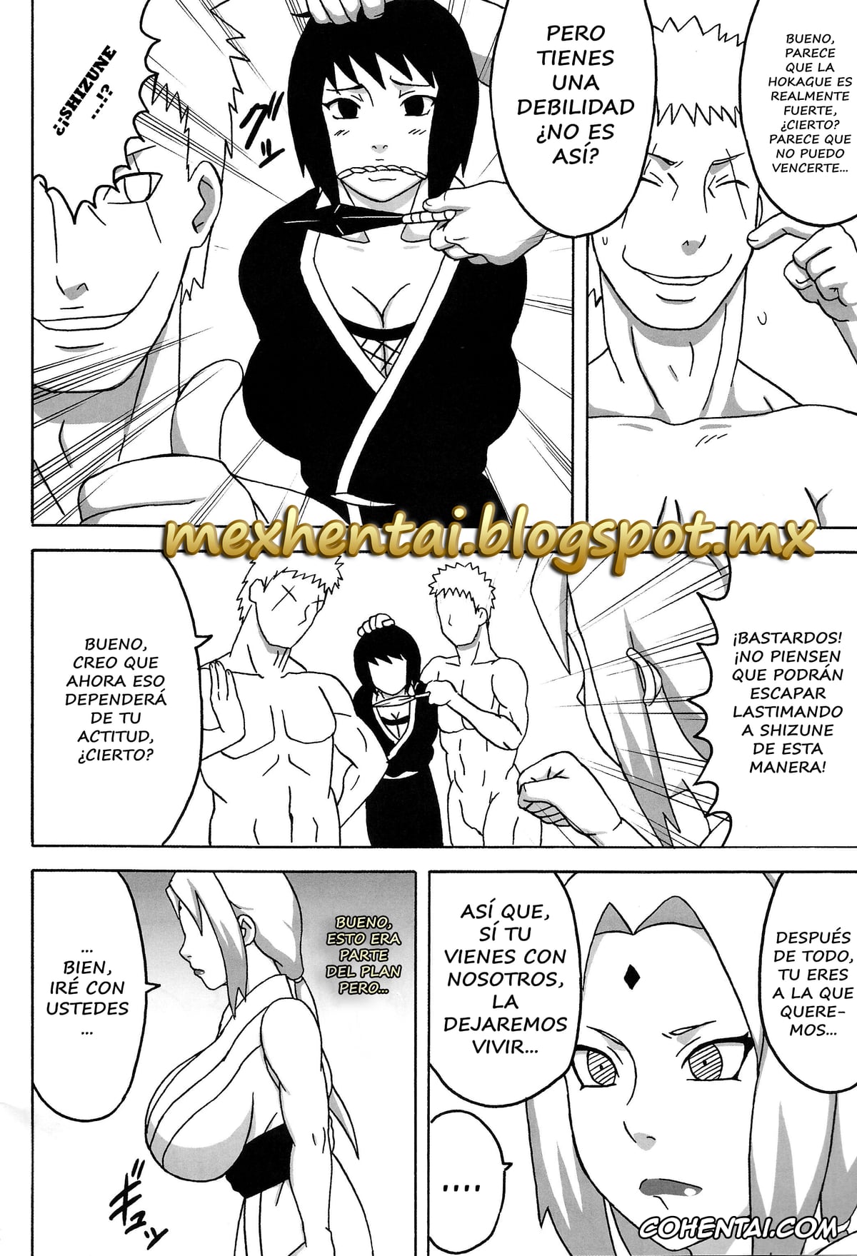 NARUTO hentai, Anko Mitarashi hentai, Hinata Hyuga hentai, Ino Yamanaka hentai, Naruto Uzumaki hentai, Sakura Haruno hentai, Samui hentai, Shizune hentai, Tsunade hentai, Zetsu hentai, Tsunade no In Kangoku R – Chichikage Tanetsukeden (Naruto), pagina 3