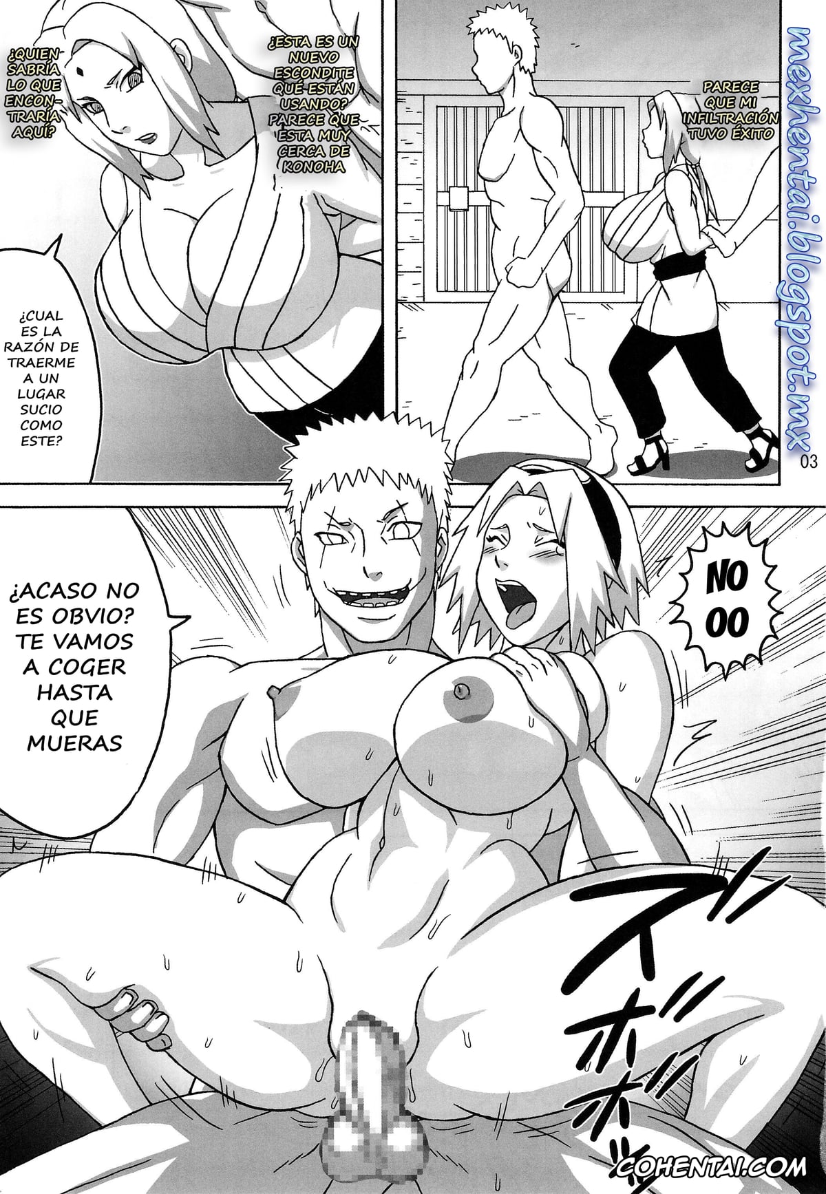 NARUTO xxx, Anko Mitarashi xxx, Hinata Hyuga xxx, Ino Yamanaka xxx, Naruto Uzumaki xxx, Sakura Haruno xxx, Samui xxx, Shizune xxx, Tsunade xxx, Zetsu xxx, Tsunade no In Kangoku R – Chichikage Tanetsukeden (Naruto), pagina 4