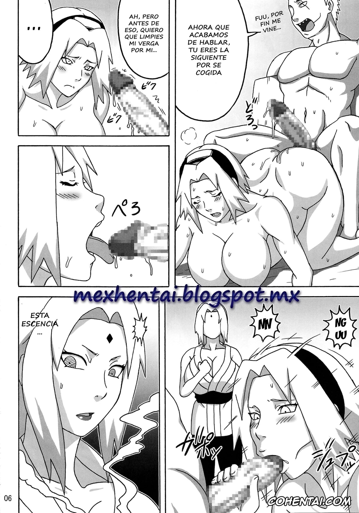 NARUTO xxx, Anko Mitarashi xxx, Hinata Hyuga xxx, Ino Yamanaka xxx, Naruto Uzumaki xxx, Sakura Haruno xxx, Samui xxx, Shizune xxx, Tsunade xxx, Zetsu xxx, Tsunade no In Kangoku R – Chichikage Tanetsukeden (Naruto), pagina 7