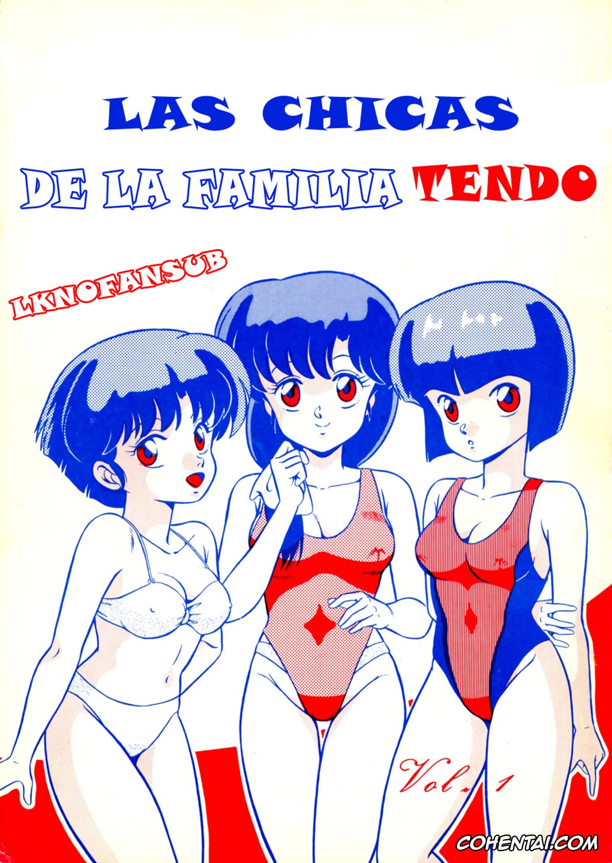 Ranma 1/2 xxx, Akane Tendo xxx, Kasumi Tendo xxx, Nabiki Tendo xxx, Soun Tendo xxx, Tendou-ke no Musume tachi Vol. 1 (Ranma 1/2), pagina 1
