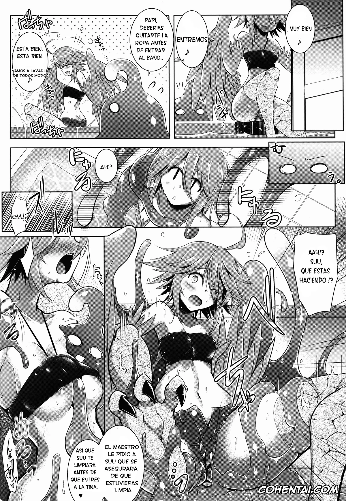 Monster Musume no Iru Nichijou hentai, Papi hentai, Suu hentai, Slime ni Nurunuru Matowaritsukareru Nichijou (Monster Musume no Iru Nichijou), pagina 6